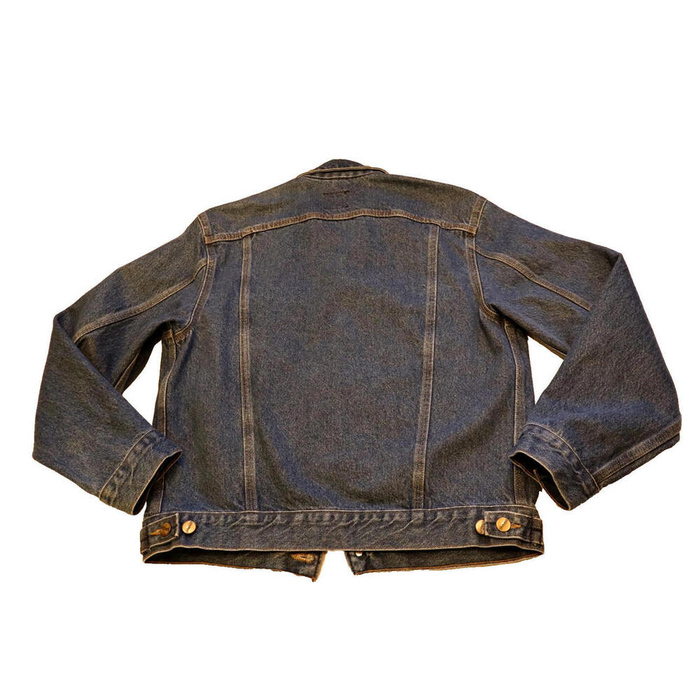Vintage Carhartt Denim Jacket Mens Small J12 DST Trucker Dark Stone Wash USA - Picture 2 of 6